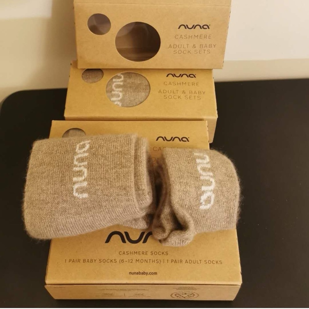 NUNA 2-pack Cashmere Adult & Baby Sock Sets New In Box! GWP Unisex Comfy